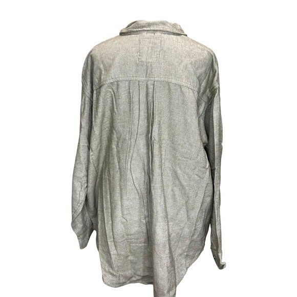 Aerie Anytime Fave Twill Shirt Medium M 100% Cotton Made In India Green - Picture 3 of 11